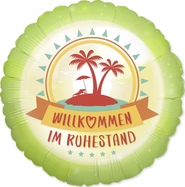 Folienballon - Willkommen im Ruhestand - ø 43cm